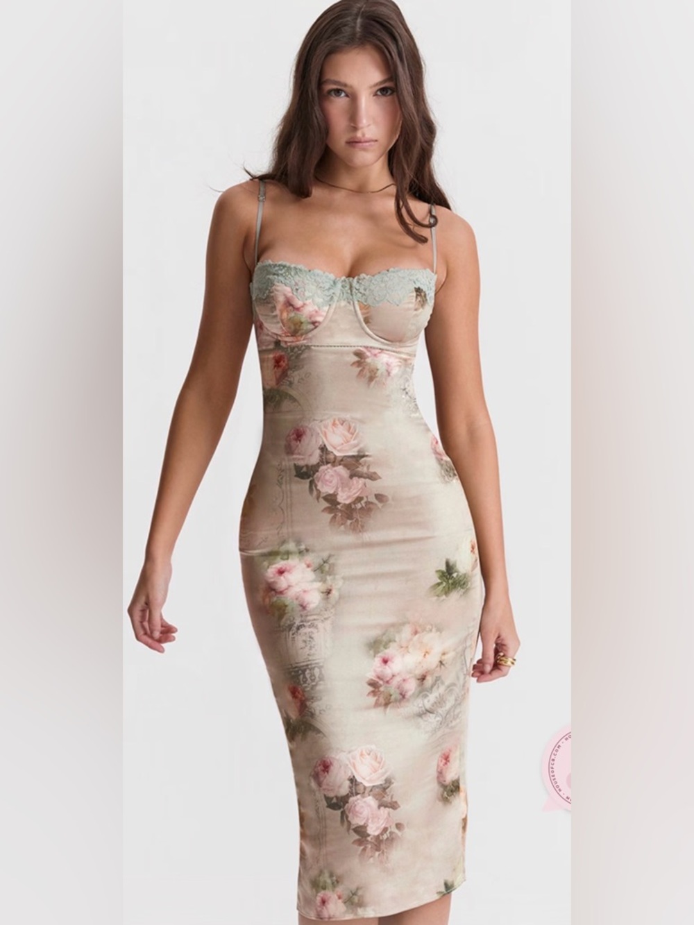 House of CB Venus Vintage Floral Midi Dress